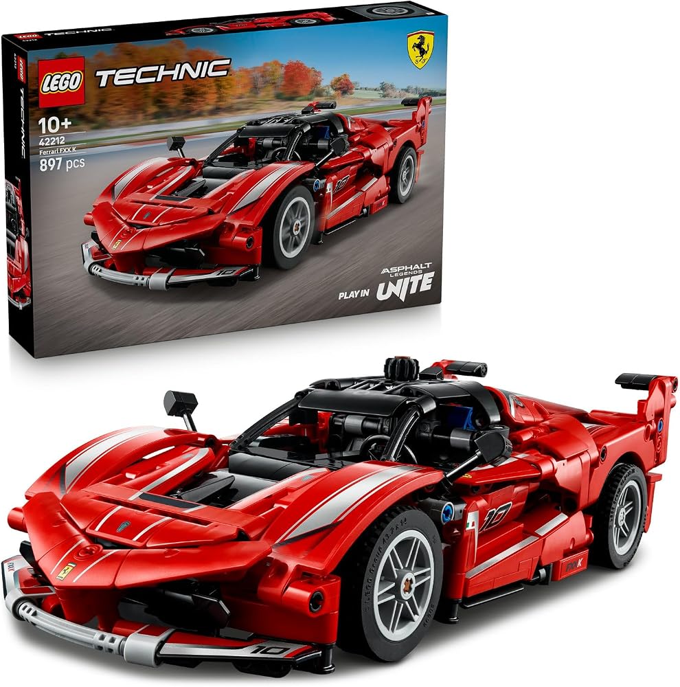 LEGO Technic Ferrari FXX K 42212 | 10 Yaş ve Üzeri Çocuklar için Gerçekçi Mekanizmalar İçeren Oyuncak Yapım Seti, Hediye Fikri (897 Parça)