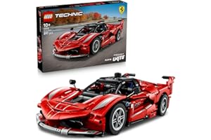 LEGO Technic Ferrari FXX K 42212 – 10 Yaş ve Üzeri Çocuklar için STEM'e İlgi Uyandıran Model Araba Oyuncak Yapım Seti, Spor Araba Tutkunları İçin Yaratıcı Hediye Fikri ve Eğitici Oyun (897 Parça)