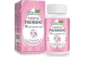 ‎CHEROLINE Cheroline Vaginal Probiotika für Frauen, 70 Milliarden KBE, 7 Stämme mit Prebioc-Mischung, 13-in-1 Intimflora Probiotika, Vegane Kapseln (60 Stück (1er Pack))