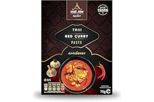 Traditional Thai Red Curry Paste (1 x 70g) by Mae Jum | Great Taste Award Winner 2020