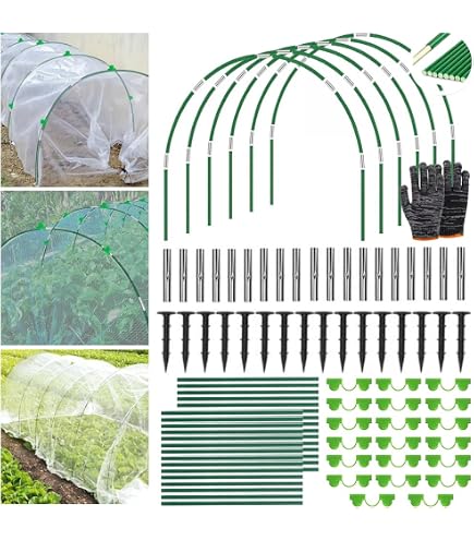 Arches Tunnel Pour Plate-bande Surélevée - Lot De 18 Avec Connecteurs | Serre De Jardin Anti-Gel