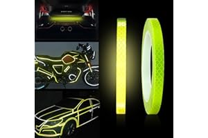 YAZANY Reflective Stickers Self Adhesive Safety Warning Tape for Vehicles Outdoor Clothing Bikes Helmets Yellow 8M