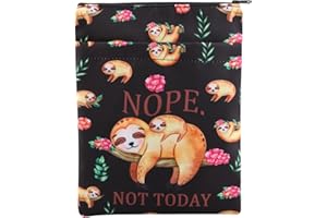 PLITI Funny Sloth Book Sleeve - Sloth Lover Gift - Lazy Sleep Gift - Nope Not Today - Book Protector