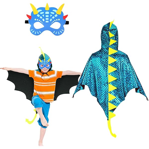 Alaoo Leuchtende Dinosaurier-Flügel - LED Flügel Für Kinder Kostüm & Rollenspiel