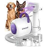 oneisall Aspira pelo Cane &Gatto doméstico com Escova, Super Poder de sucção com 12000pa, Aspirador para pelos de Cão com um 