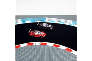 Overdrive-Racing Zaun für Carrera Hybrid Sturmkind - 1,75m / 6,30m / 12,20m - Leitplanken Fangzaun Bande Kurven Gerade Begrenzung, Farbe:Weiß-Blau, Länge:6.30 Meter