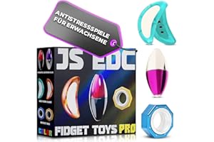 LELICE Anti-Stress Fidget Toy 3er-Set – Für Fokus, Ruhe & Balance im Alltag – Magnetisches Set mit Spinner, Slider & Ring – Für Erwachsene & Jugendliche – Geschenkidee