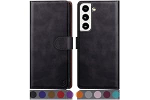 SUANPOT Funda para Samsung Galaxy S22 con Tapa 【Bloqueo RFID】de Cuero PU Cierre Magnético，Soporte Plegable，Ranura para Tarjeta Cover para Samsung Galaxy S22 Case Negro