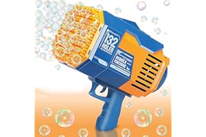 ORIGINAL CUP Bazooka Bubble® Bleu | Machine à Bulle de Savon | Jouet Rocket Automatique avec 69 Trous | Jeu d'Exterieur pour Enfants et Adultes | Jeu d'eau 100% Fun | Été | OriginalCup®