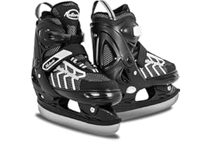 Nattork Adjustable Kids Ice Skate for Boys Girls Adult, Soft Padding and Reinforced Ankle Support Ice Hockey Skates
