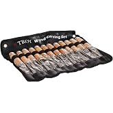 Troy T 25004, Ahşap Oyma Bı&ccedil;ak Seti, 12 Par&ccedil;a, Gri
