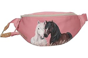 Depesche 13188 Miss Melody Dusty Rose - mała torba crossbodybag w kolorze brudnego różu, z motywem konia, torba na ramię z regulowanym paskiem do noszenia, wielokolorowa, Miss Melody Dusty Rose