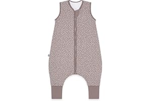 emma & noah Baby Schlafsack mit Füßen 1.0 TOG, Ganzjahres Schlafsack mit Beinen für den Frühling, Sommer und Herbst, 100% Bio-Baumwolle, OEKO-TEX Zertifiziert (Blume Berry, 90 cm)