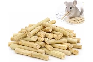 Rowglow 120 g naturliga bambupinnar för kaniner, bambupinnar för kaniner, hamstrar, piggar och chinchillor (naturliga bambupi