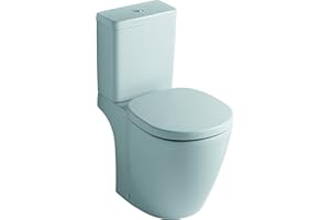 Ideal Standard CONNECT CUBE Pack WC Prêt à poser Blanc, Cuvette, Abattant Frein de Chute, Réservoir fin, Chasse 3/6L, Sortie Horizontale, Kit fixations fourni, Alimentation Latérale E717001