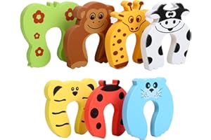 HNYYZL Door Stoppers,7Pcs Baby Proofing Corner Protector Baby Cartoon Animal Door Stop Soft Foam Cushion Baby Finger Protector,Prevent Child or Pet from Getting Locked in Room