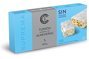 Castillo de Jijona - Torrone Imperiale Senza Zucchero 200gr - Torrone Senza Zucchero - Mandorla Seletta - Senza Glutine - Alta Qualità - 18 Mesi di Vita - Prodotto in Spagna (Jijona)