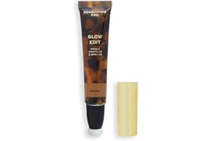 Revolution Pro, Glow Edit, Cream Contour & Bronze, Face Contour Wand, Sculpts & Defines Face, Lightweight Creamy Formula, Matte Finish, Medium, 15ml