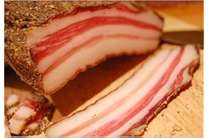 SFIZIDICALABRIA.COM PRODOTTI TIPICI CALABRESI Pancetta Tesa Piccante - Dalla Calabria 500gr stagionata Stesa con Peperoncino Piccante Prodotti Tipici Calabresi Sfizi di Calabria