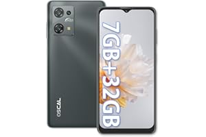 OSCAL C30 Moviles 2023, Telefono Movil Android 12 7GB RAM 32GB ROM y 256GB Expandible con 6.56'' Pantalla HD+, Batería 5180mAh, 12MP+5MP Cámaras, Doble SIM 4G/Face ID/OTG/Type-C