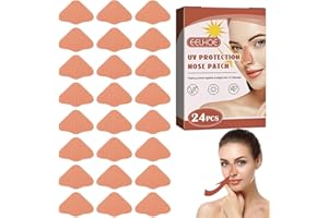 DAAIZIII 24 Pcs Nasensonnenschutz,Sonnen Nasenpflaster,Uv Nasenschutz Outdoor,Nasenpflaster Outdoor,Nase Sonnenschutz Nasenschutz,Sonnenschutz-Nase,Sonnenschutz Nase Patch Für Männer Frauen Outdoor-Sportarten