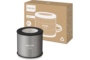 Philips Filtro di ricambio originale per i purificatori d'aria serie 800 e 900 AC0819, AC0820, AC0920, AC0921, HEPA NanoProtect, 12 mesi di durata, nero/bianco (FY0900/30)