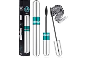 EHIOG Mascara fibre de soie 4D, Mascara Volume ImperméAble Noir, allongement de cils extra long Naturellement maquillage des yeux ne fleurit pas, Mascara 4D (8g)