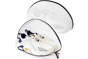 Prezon Schuhe Waschbeutel, Premium gepolsterte Mesh Wäschesack für Schuhe, Turnschuhe, High Protection Mesh Schuhbeutel für Waschmaschine, Lagerung und Reisen, 2 Satz