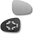 Less4spares Replacement Wing Mirror Glass Right Compatible with VW Touareg 2010-2017 CLIP-ON Driver Off side Heated with Blind Spot