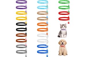 GEEHUA 24 st kattunge halsband med klocka, justerbara baby kattunge halsband