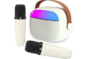 OQUNENE Karaoke Machine for Kids & Adults, Girls Boys Teens Karaoke Machine with 2 Wireless Microphone, Colored Lights,Gifts for 3-6, 7, 8, 9, 10-18 Year Old Families Birthday Party Gift