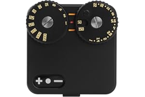 TTArtisan Light Meter dwa cyferblaty, miernik oświetlenia, do fotografii, kompatybilny z różnymi aparatami (mosiądz czarny)