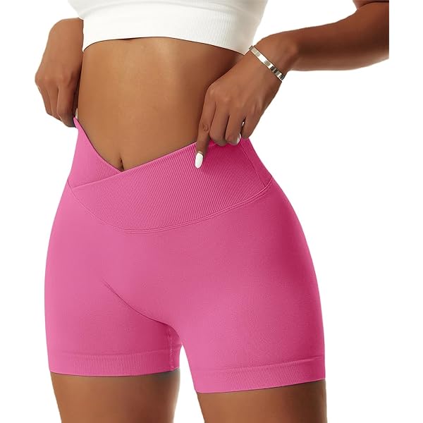Sanpetix Sportshorts voor dames, hoge taille, ondoorzichtige leggings, shorts voor fietsen, yoga, fitness in de zomer, S-M