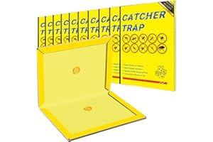 LOOCAA 10 Pack Pest Sticky Traps Boards - Multi-Use Pests Sticky Trap Pads for Indoor Outdoor Garden Kitchen Office