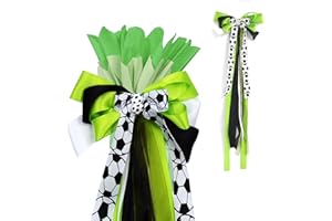 BMGRKYQX School Cone Bow Green with Football Accessories School Cone Bow Boy Sugar Cone Bow 60 x 20 cm First Day of School Decoration