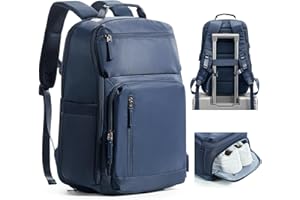 kibachev Sac a Dos Voyage Cabine Avion Homme/Femme, Sac a Dos Valise 40x30x20, Travel Backpack Avec Compartiment à Chaussures Et Poche Humide, Sac a Dos Ordi Portable Imperméable, Sac Travail