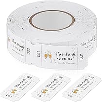 500 Gettoni Bevande Natale - Biglietti Drink Gratuito Per Feste, Matrimoni, Eventi, Rotolo - Foto 3