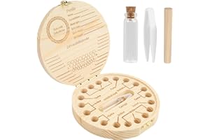 Jecdfs 1pcs Boîte à dents de lait avec nom à poser,boite souvenir bebe,boîte à souvenirs pour dents,boîte à souvenirs pour filles & garçons, pour Cadeaux de Naissance et Souvenirs d'Enfance