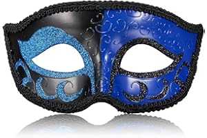 MYSEUNI Maskenball-Maske für Herren, venezianische Retro-Maske für Herren, Halloween, Maskenball