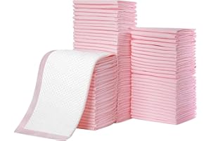 BUYOCKSS Einweg-Wickelunterlagen, 100 Stück, Baby-Inkontinenz-Wickelunterlagen, Windelunterlagen, ultraweich, super saugfähig, wasserdicht, 33 x 45,7 cm