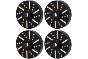 INJORA Crawler Brass Wheel Hubs for 1/24 RC Crawler Axial SCX24 (Black)