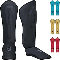 Protège-Tibias Mytra Fusion - Pour Boxe, MMA, Muay Thai - Sanglage Réglable - Taille S-XL