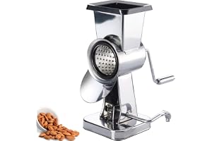 Westmark Almond Trumkvarn av rostfritt stål med 2 trummor och fot med sugkopp, höjd: 21 cm, rostfritt stål/plast, exklusiv, silver/svart, 97172260