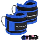 flintronic 2PCS Ankle Straps Gym Pulley Ankle Brace with Double D-Ring Strap for Toning Muscles, Training Legs and Buttocks f