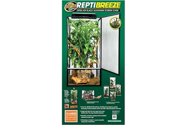 Zoo Med Reptibreeze Cage Grillagée en Aluminium pour Reptile 41 x 41 x 51cm