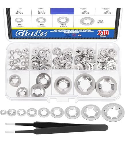 Lot De 10 Rondelles De Blocage étoile Uxcell - 12mmx25mm - Neuves