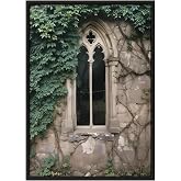 Postifull Window İn The Forest &Ccedil;er&ccedil;eveli Tablo, Dikey Duvar Tablosu Comfort Serisi No:108495;50 X 70 Siyah &Ccedil;er&ccedil;eveli