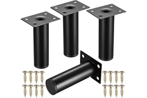 JJWUYUE 4 Pz Gambe per Mobili, Piedini Regolabili 10cm, Gambe per Armadi, Gambe per Divani, Gambe per Tavoli, Gambe di Supporto Sostitutive, Gambe per Armadi, Gambe per Sedie, Armadietti, Cassetti, Comodino