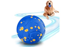 Supore Balle Interactive Chien, Balle Chien Qui Bouge Toute Seule Roulante, Intelligent Jouet pour Chiens Interactif Rechargeable par USB, Balles pour Chiens de Petits, Moyens et Grande, Bleu