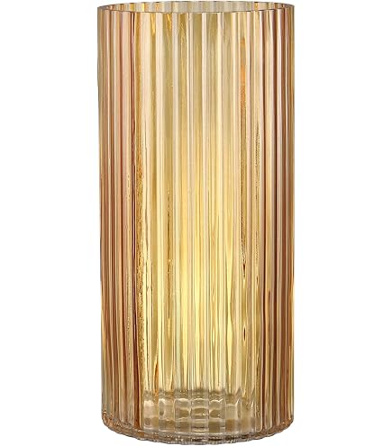 NATURAL LIVING Vaso Mila 2L In Vetro Riciclato Zaffiro – Design Contemporaneo, H18cm D17cm